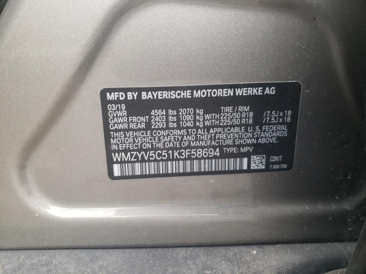 Photo 10 from auction – 2019 MINI COOPER COU with VIN WMZYV5C51K3F58694