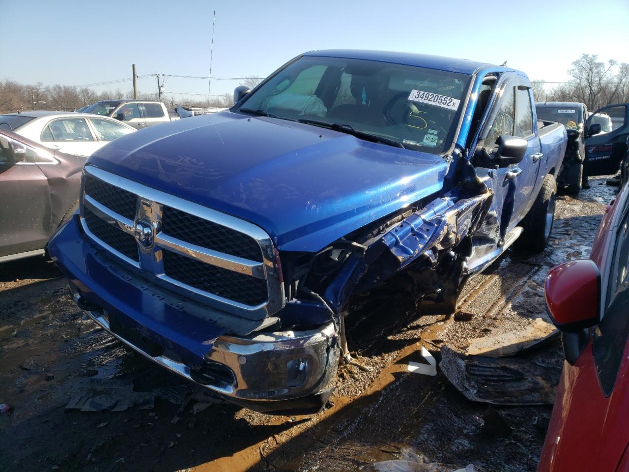 Photo 2 from auction – 2017 RAM 1500 SLT with VIN 1C6RR7LT1HS592849
