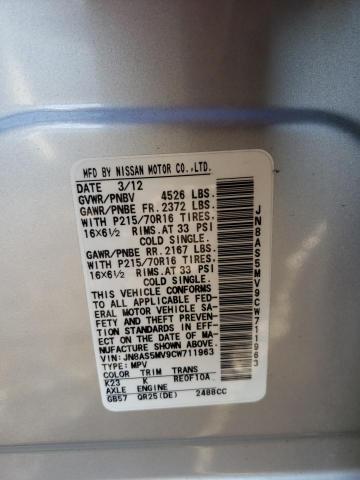Photo 10 from auction – 2012 NISSAN ROGUE S with VIN JN8AS5MV9CW711963