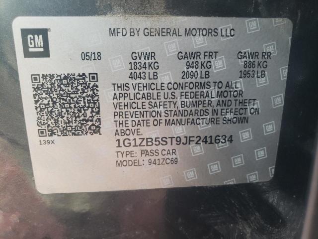 Photo 10 from auction – 2018 CHEVROLET MALIBU LS with VIN 1G1ZB5ST9JF241634