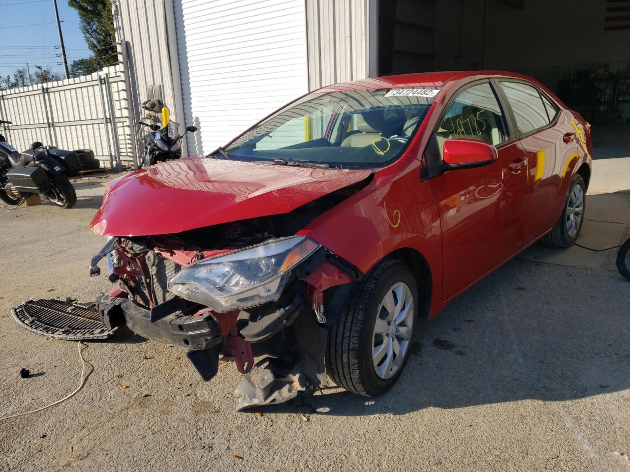 Photo 2 from auction – 2016 TOYOTA COROLLA L with VIN 2T1BURHE5GC700565