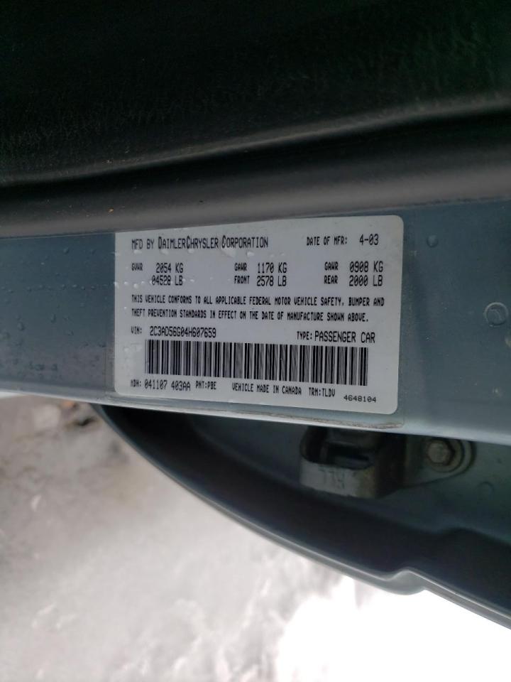 Photo 10 from auction – 2004 CHRYSLER CONCORDE with VIN 2C3AD56G04H607659