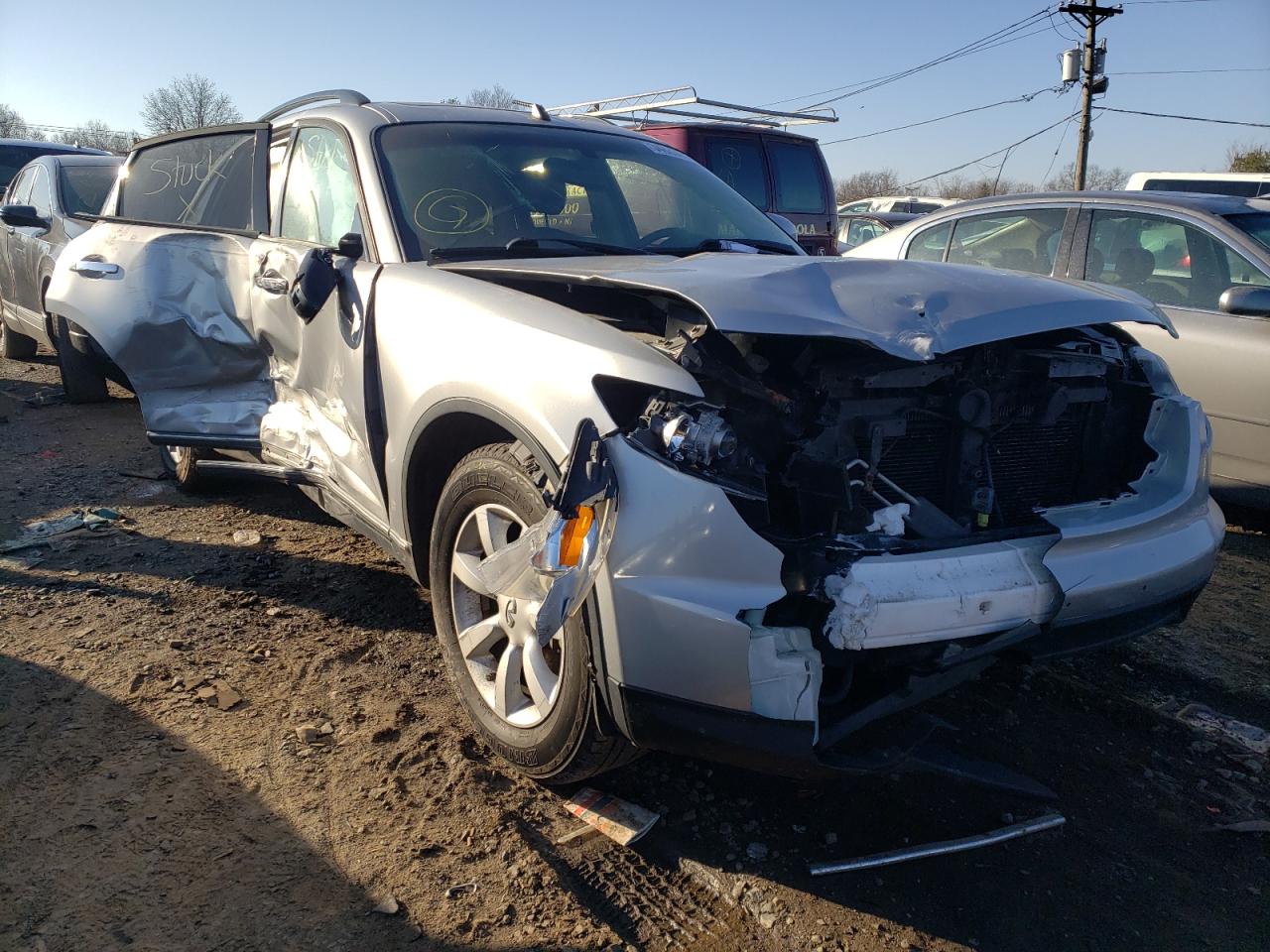 INFINITI FX35 2005 with VIN JNRAS08W65X201004 - Photo from auction