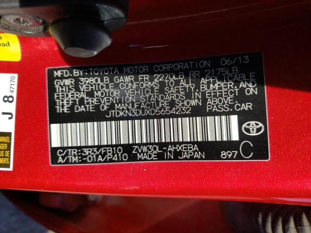 Photo 10 from auction – 2013 TOYOTA PRIUS with VIN JTDKN3DUXD5654232