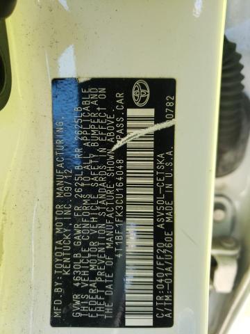 Photo 10 from auction – 2012 TOYOTA CAMRY BASE with VIN 4T1BF1FK3CU164048