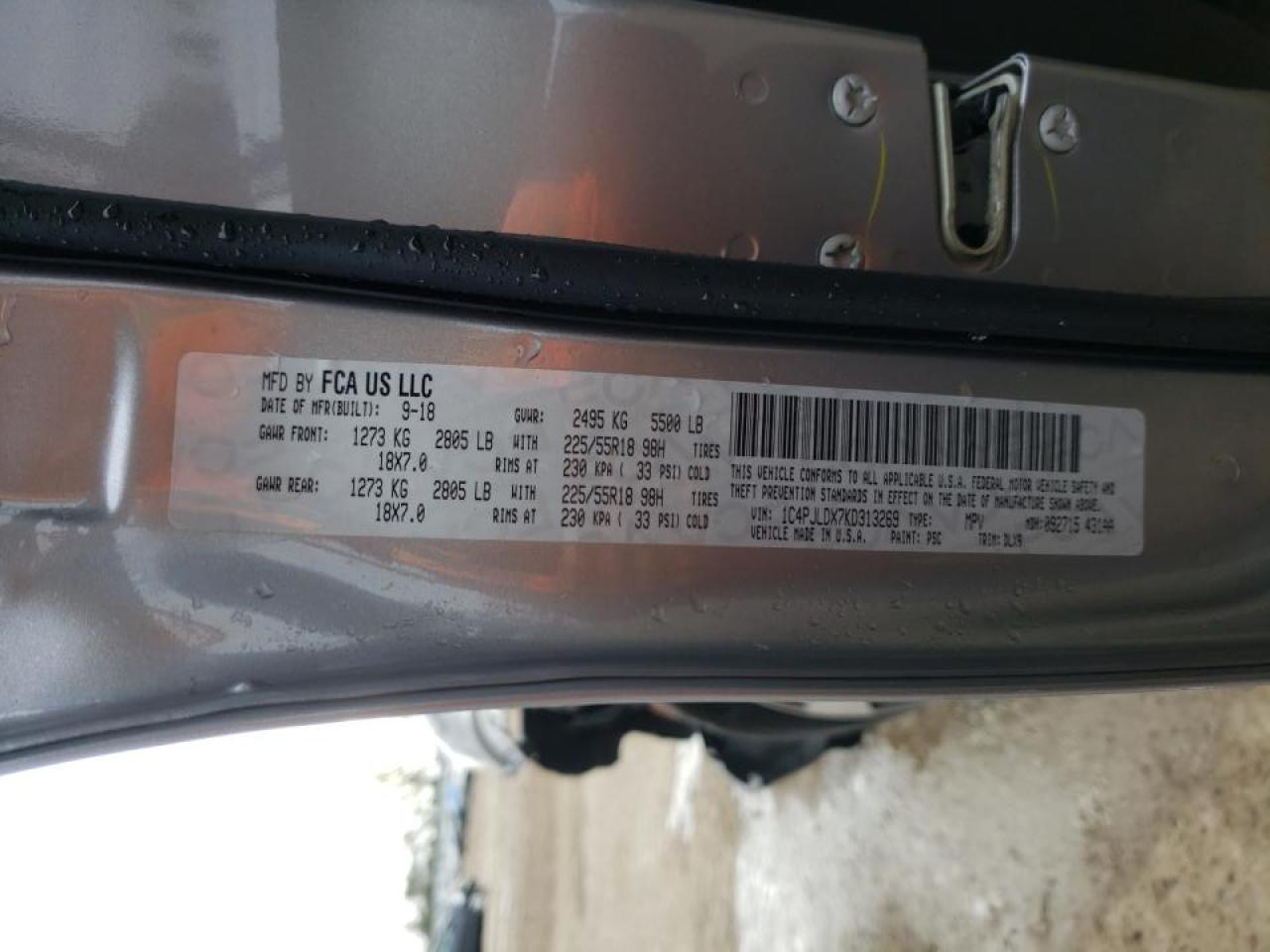 Photo 10 from auction – 2019 JEEP CHEROKEE L with VIN 1C4PJLDX7KD313269