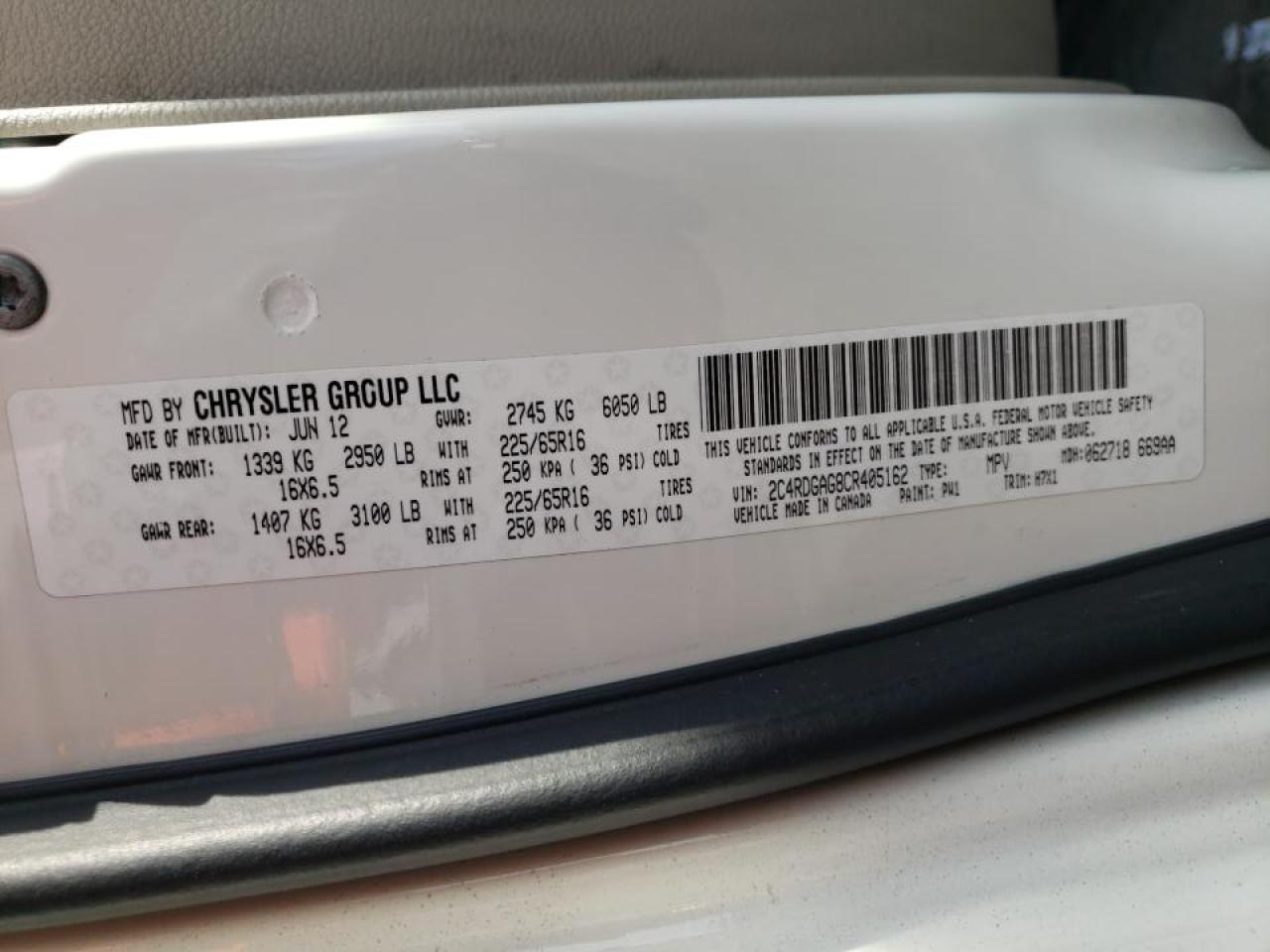 Photo 10 from auction – 2012 DODGE RAM VAN with VIN 2C4RDGAG8CR405162