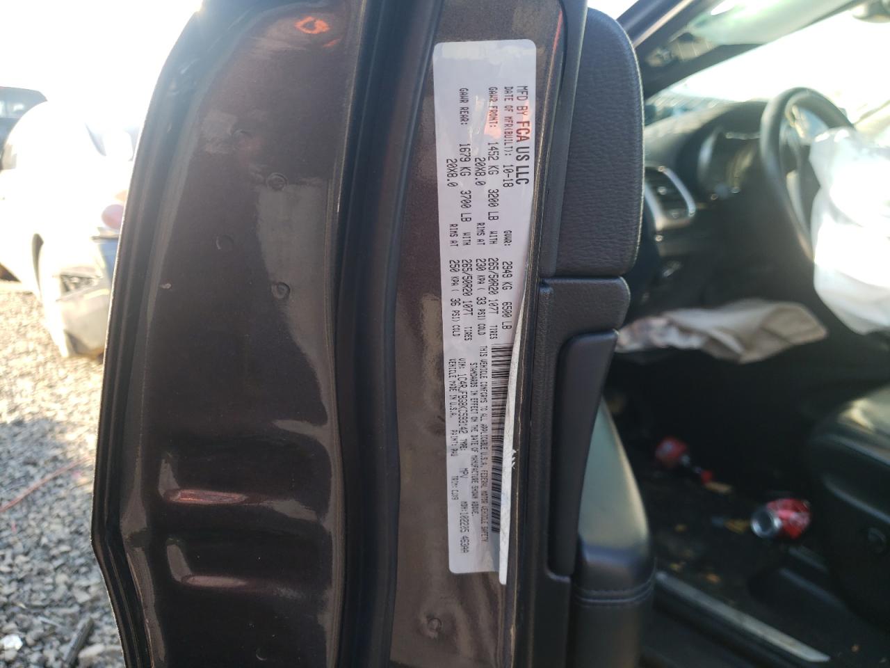 Photo 10 from auction – 2019 JEEP GRAND CHER with VIN 1C4RJFBG8KC593142