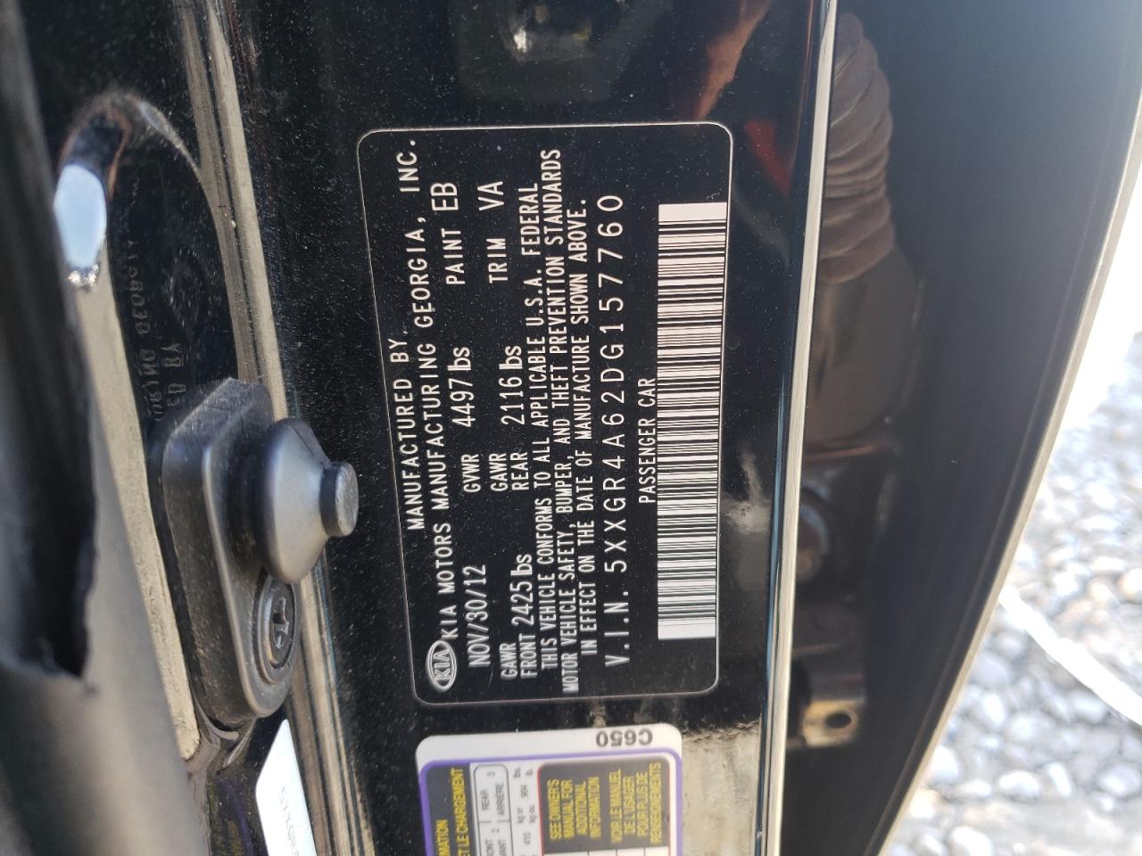 Photo 10 from auction – 2013 KIA OPTIMA SX with VIN 5XXGR4A62DG157760