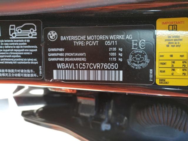 Photo 10 from auction – 2012 BMW X1 XDRIVE2 with VIN WBAVL1C57CVR76050