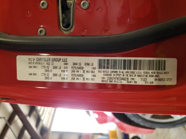 Photo 10 from auction – 2012 DODGE RAM 1500 S with VIN 1C6RD7HT0CS346228