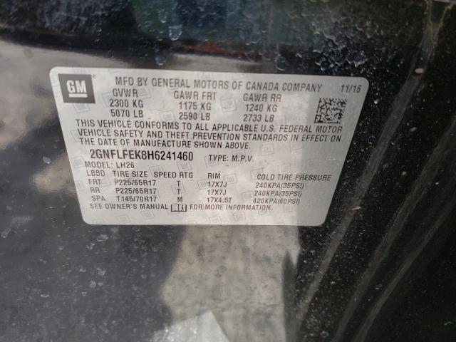 Photo 10 from auction – 2017 CHEVROLET EQUINOX LT with VIN 2GNFLFEK8H6241460