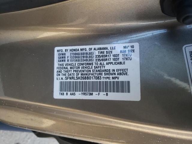 Photo 10 from auction – 2011 HONDA ODYSSEY LX with VIN 5FNRL5H26BB017083