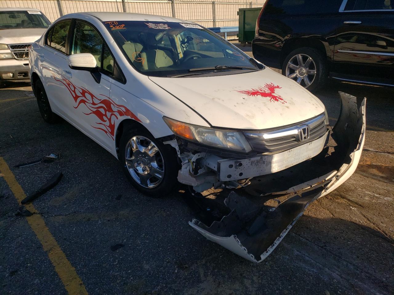 HONDA CIVIC LX 2012 with VIN 19XFB2F54CE030228 - Photo from auction