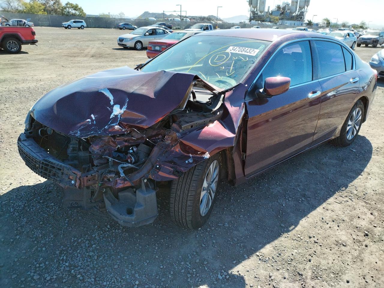 Photo 2 from auction – 2015 HONDA ACCORD LX with VIN 1HGCR2F35FA055161