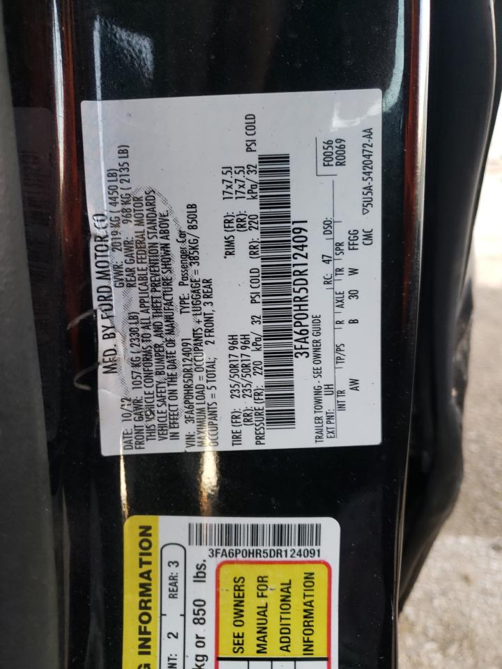 Photo 10 from auction – 2013 FORD FUSION SE with VIN 3FA6P0HR5DR124091