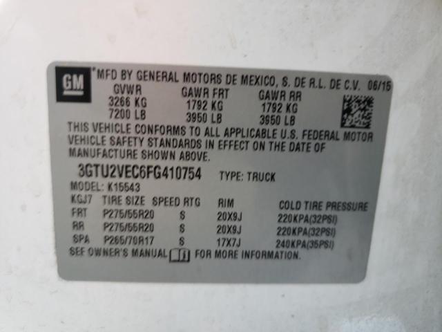 Photo 10 from auction – 2015 GMC SIERRA K15 with VIN 3GTU2VEC6FG410754