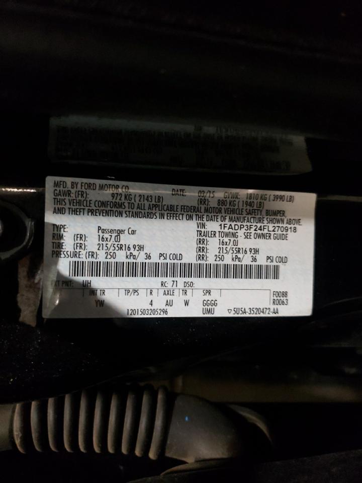 Photo 10 from auction – 2015 FORD FOCUS SE with VIN 1FADP3F24FL270918