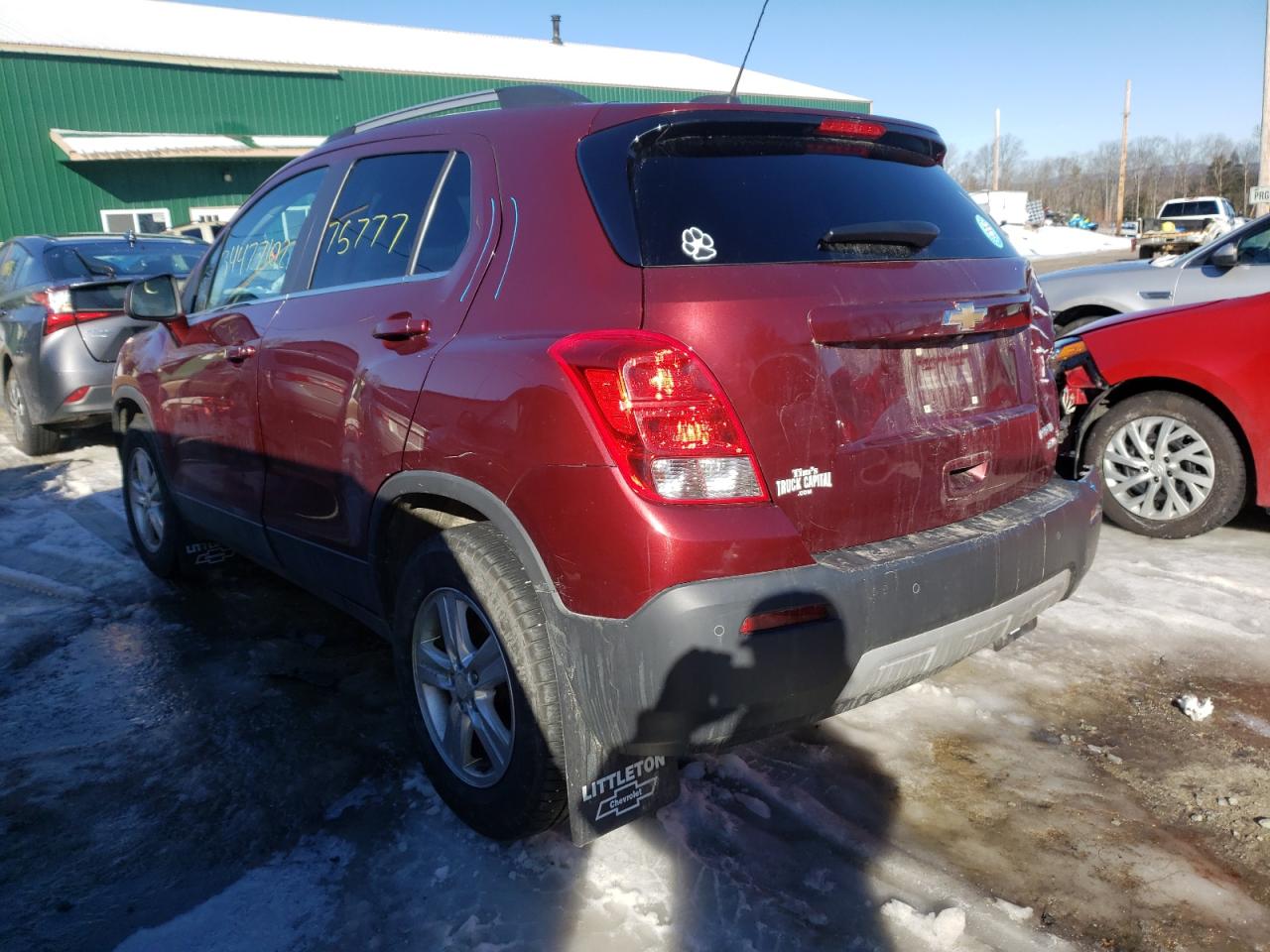 Photo 3 from auction – 2016 CHEVROLET TRAX 1LT with VIN 3GNCJPSB3GL262116