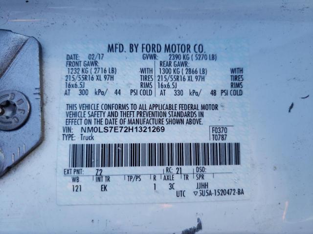 Photo 10 from auction – 2017 FORD TRANSIT CO with VIN NM0LS7E72H1321269