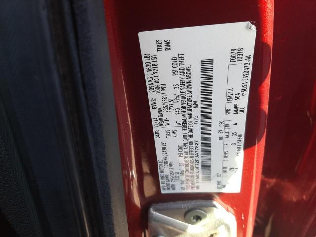 Photo 10 from auction – 2015 FORD ESCAPE S with VIN 1FMCU0F72FUA77827