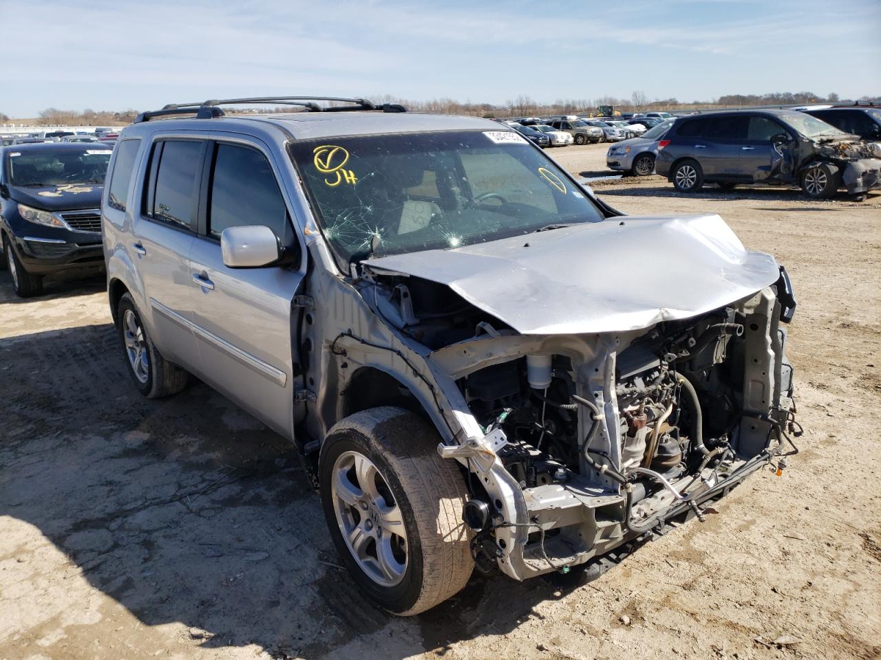HONDA PILOT EXL 2012 with VIN 5FNYF3H55CB012122 - Photo from auction