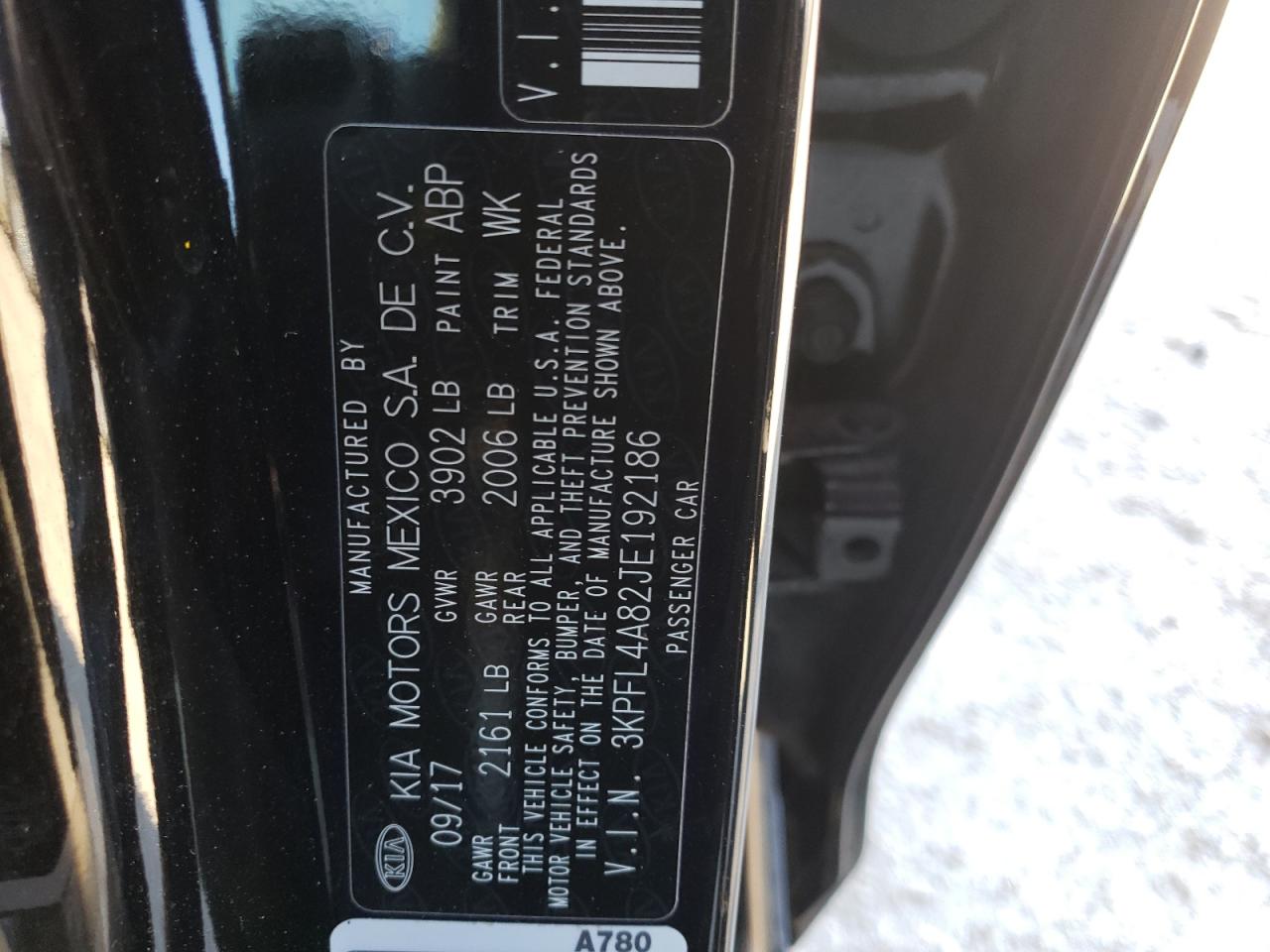Photo 10 from auction – 2018 KIA FORTE EX with VIN 3KPFL4A82JE192186