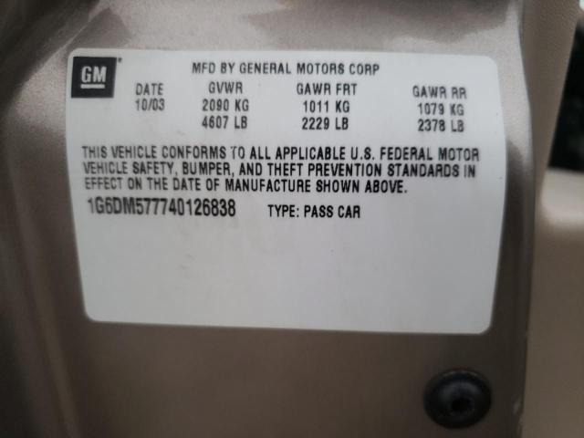 Photo 10 from auction – 2004 CADILLAC CTS with VIN 1G6DM577740126838