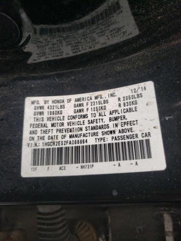 Photo 10 from auction – 2015 HONDA ACCORD SPO with VIN 1HGCR2E52FA088864