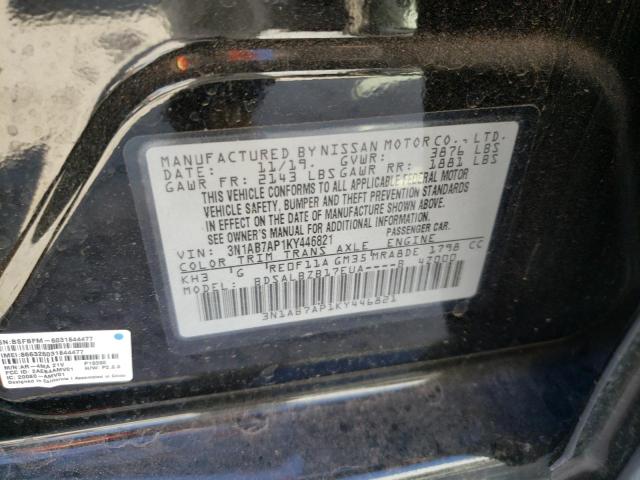 Photo 10 from auction – 2019 NISSAN SENTRA S with VIN 3N1AB7AP1KY446821