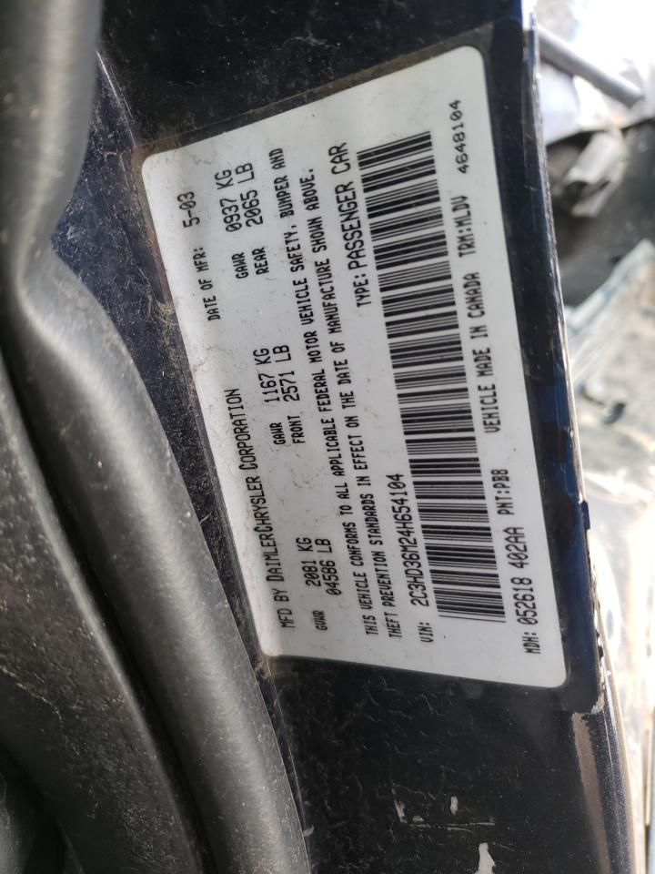 Photo 10 from auction – 2004 CHRYSLER CONCORDE L with VIN 2C3HD36M24H654104