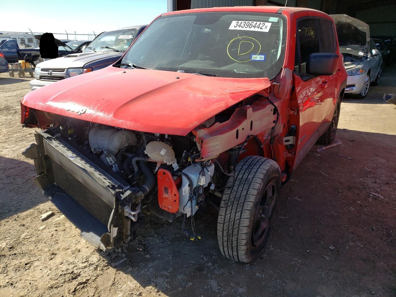 Photo 2 from auction – 2016 JEEP RENEGADE S with VIN ZACCJAAT6GPD83407