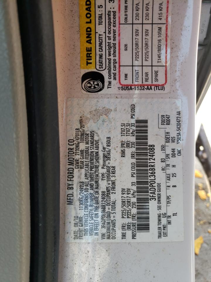Photo 10 from auction – 2011 FORD FUSION HYB with VIN 3FADP0L36BR124088