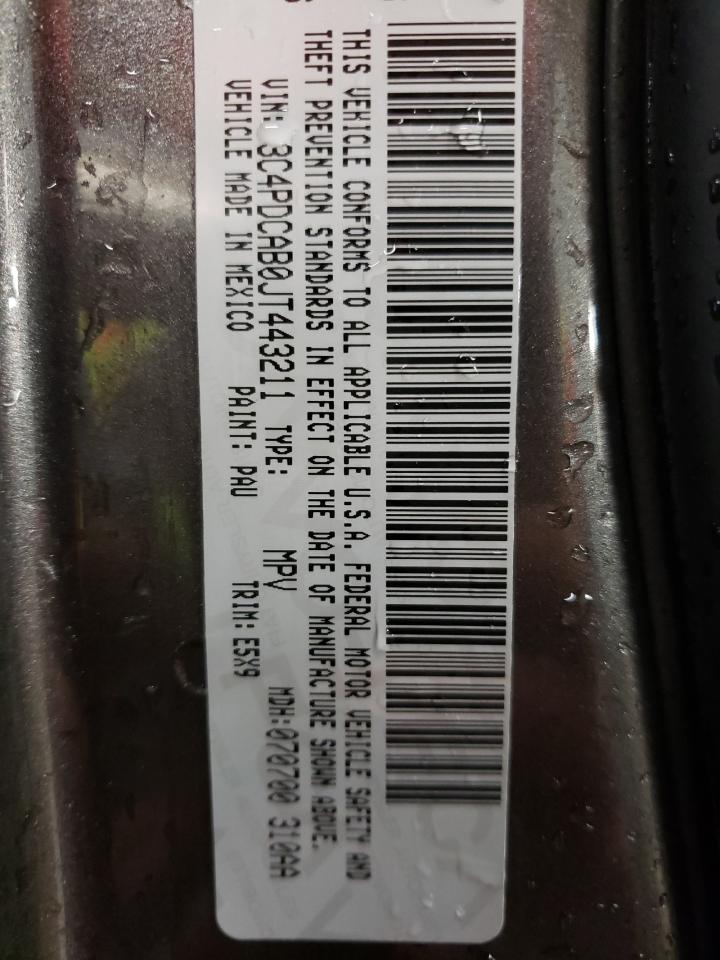 Photo 10 from auction – 2018 DODGE JOURNEY SE with VIN 3C4PDCAB0JT443211