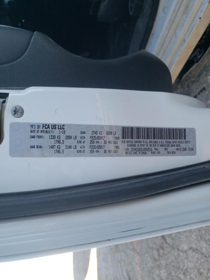 Photo 10 from auction – 2018 DODGE GRAND CARA with VIN 2C4RDGBG5JR202516