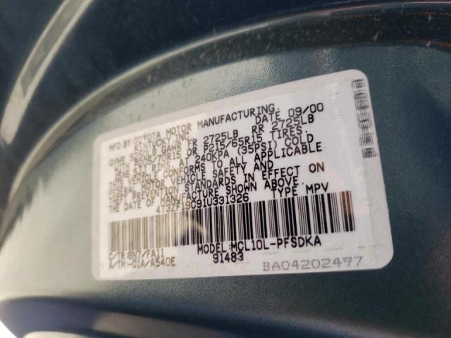 Photo 10 from auction – 2001 TOYOTA SIENNA CE with VIN 4T3ZF19C91U331326