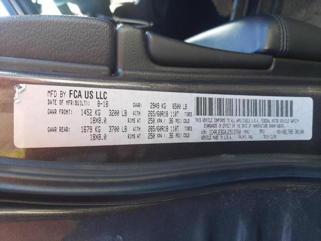Photo 10 from auction – 2018 JEEP GRAND CHER with VIN 1C4RJEBG0JC513700