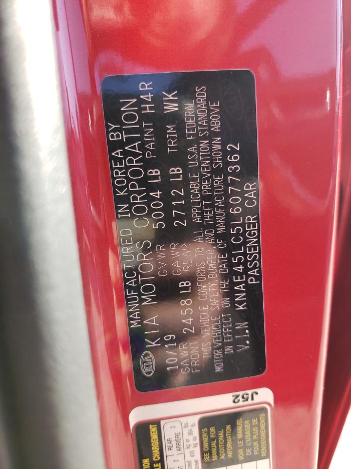 Photo 10 from auction – 2020 KIA STINGER GT with VIN KNAE45LC5L6077362