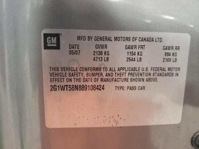 Photo 10 from auction – 2008 CHEVROLET IMPALA LT with VIN 2G1WT58N889108424