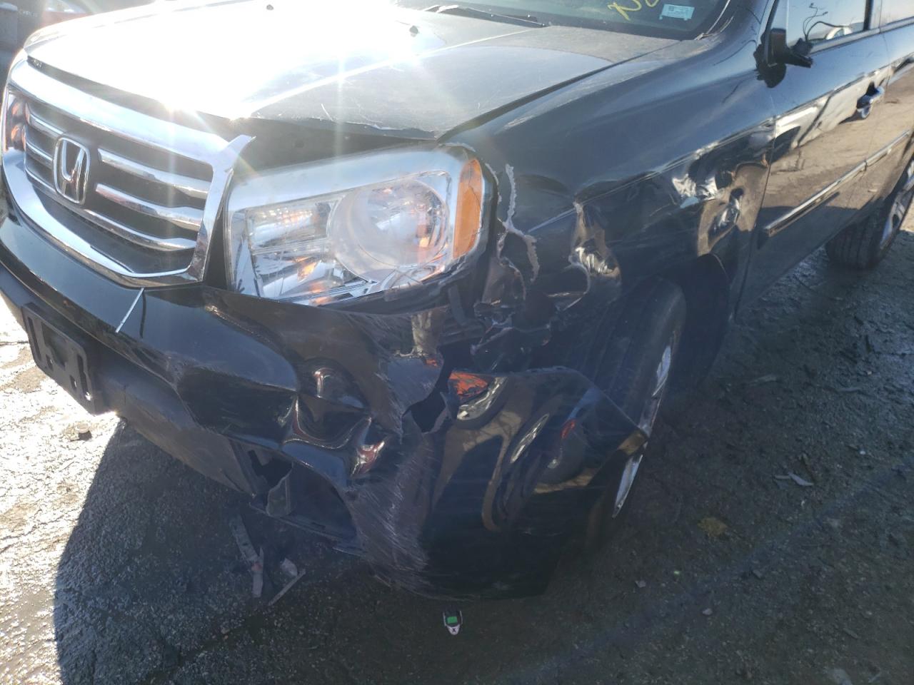 Photo 9 from auction – 2013 HONDA PILOT EXL with VIN 5FNYF4H57DB023324