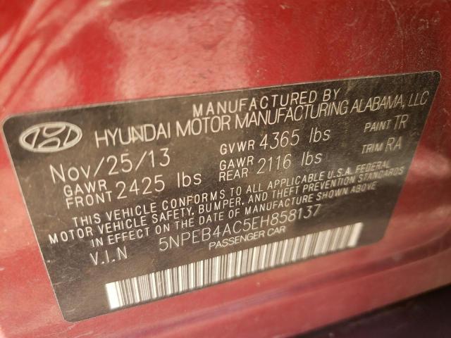 Photo 10 from auction – 2014 HYUNDAI SONATA GLS with VIN 5NPEB4AC5EH858137
