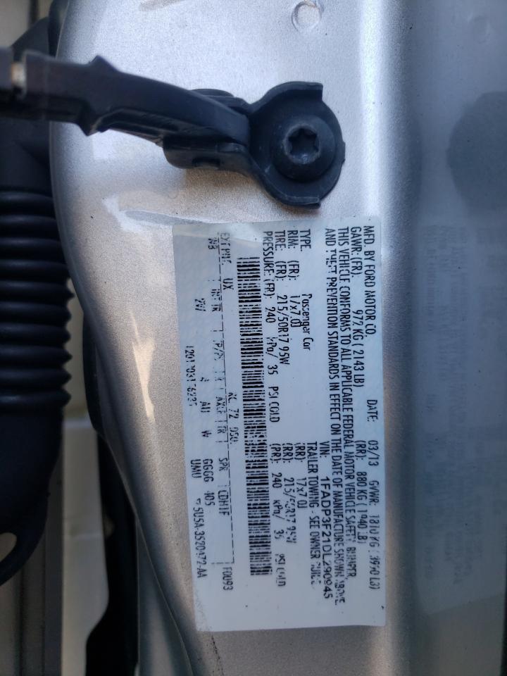 Photo 10 from auction – 2013 FORD FOCUS SE with VIN 1FADP3F21DL290945
