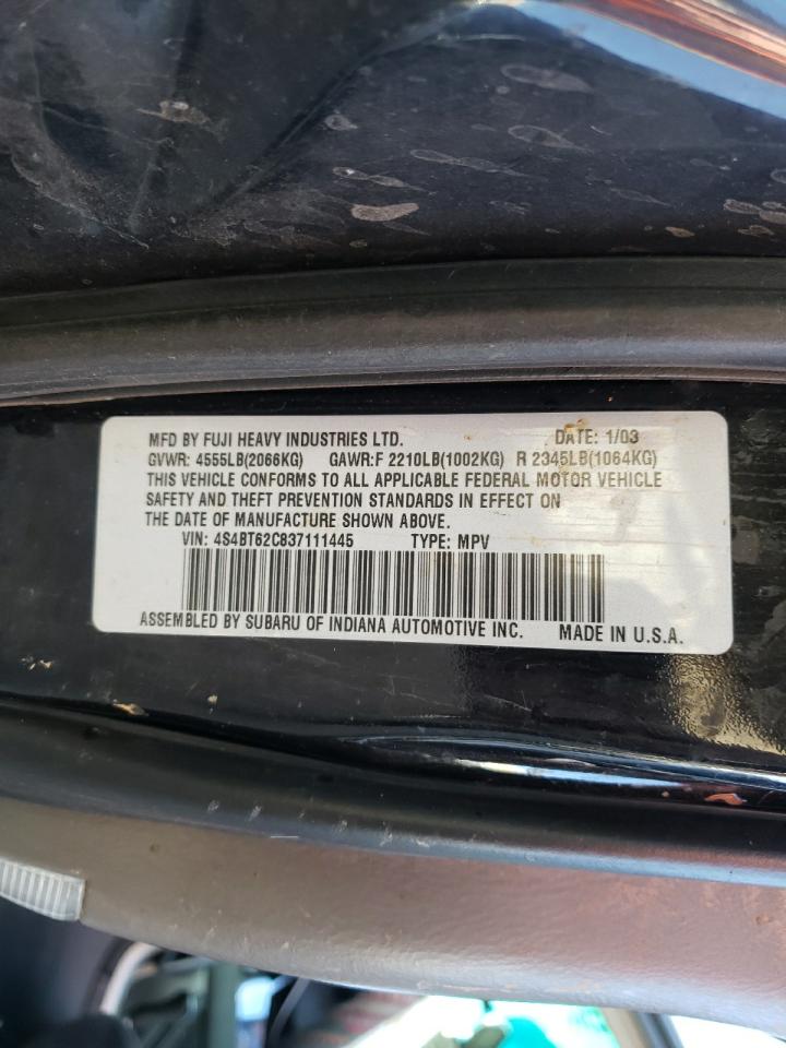 Photo 10 from auction – 2003 SUBARU BAJA SPORT with VIN 4S4BT62C837111445