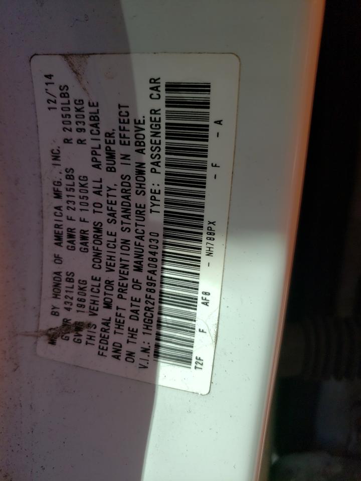 Photo 10 from auction – 2015 HONDA ACCORD EXL with VIN 1HGCR2F89FA084030