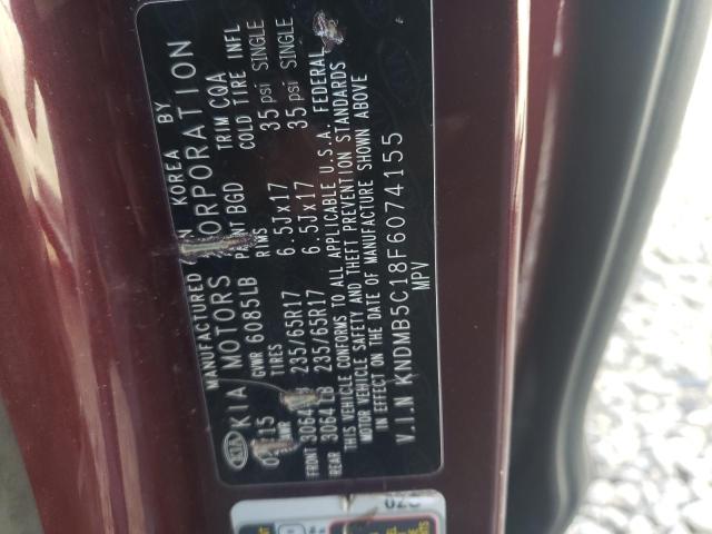 Photo 10 from auction – 2015 KIA SEDONA LX with VIN KNDMB5C18F6074155