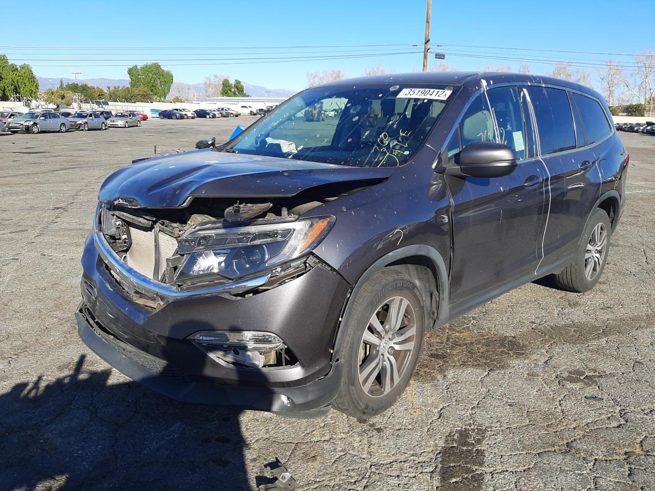 Photo 2 from auction – 2017 HONDA PILOT EX with VIN 5FNYF5H32HB028621