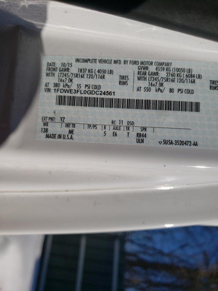 Photo 10 from auction – 2016 FORD ECONOLINE with VIN 1FDWE3FL0GDC24561