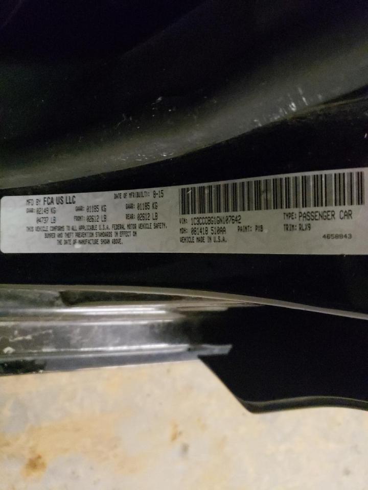 Photo 10 from auction – 2016 CHRYSLER 200 S with VIN 1C3CCCBG1GN107642
