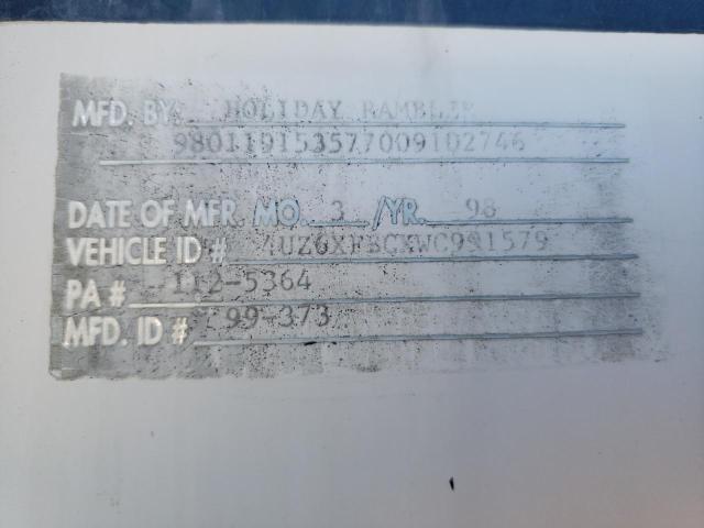 Фото 10 с аукциона – 1998 FREIGHTLINER CHASSIS X с VIN 4UZ6XFBCXWC991579