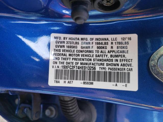 Photo 10 from auction – 2017 HONDA CIVIC EX with VIN 19XFC2F74HE013256